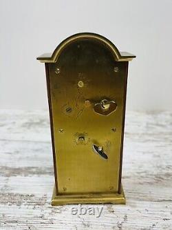 Vintage Swiza Reuge Music Box Miniature Grandfather Tempus Fugit Alarm Clock F/S