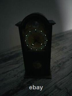 Vintage Swiza Reuge Music Box Miniature Grandfather Tempus Fugit Alarm Clock F/S