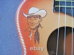 Vtg 1950 Roy Rogers & Trigger 6 String Toy Cowboy Guitar Orig Box Rare Jefferson