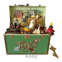 Vtg ENESCO 1986 MUSIC BOX TOY SYMPHONY TREASURE CHEST OF TOYS IN ORIGINAL BOX