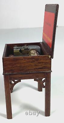 Vtg Gerald Crawford Signed Miniature Music Box Table 2x1 3/4 (Swiss Movement)
