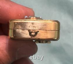 Vtg MINIATURE BALLERINA GOLD TONE MUSIC BOX CHARM PENDANT SIGNED JAPAN Rare Read