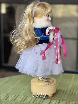 Vtg Steinbach Sugar Plum Fairy Nutcracker Music Box S859 Orig Box & Tag 17 in h